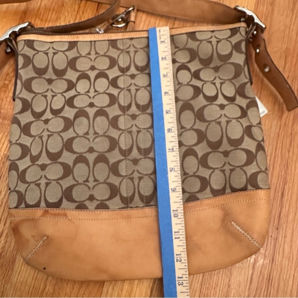 COACH 9349 Signature Crossbody Bag Brown Women - Picture 14 of 16